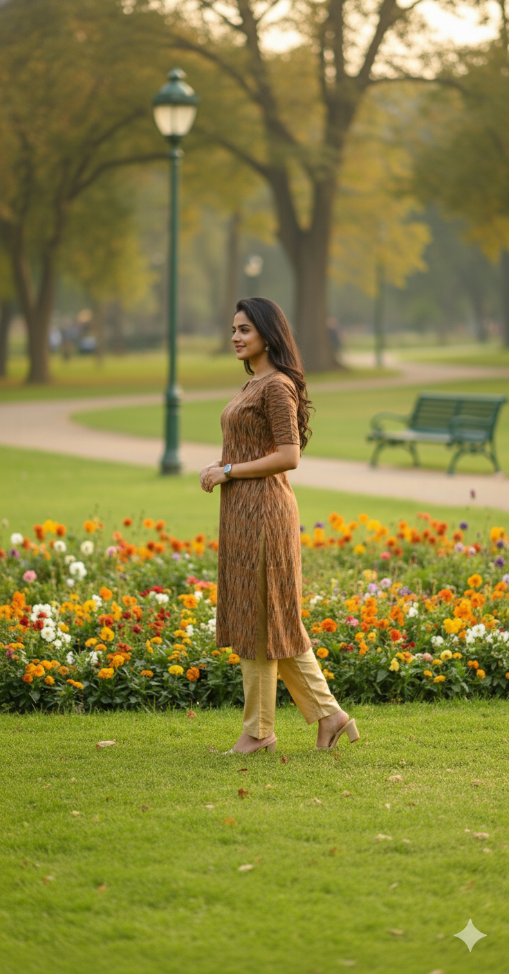 Ikkat Top & Bottom set