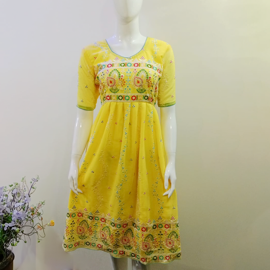 Trendy Embroidery Frock