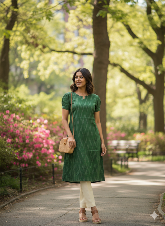 Ikkat Top & Bottom Set