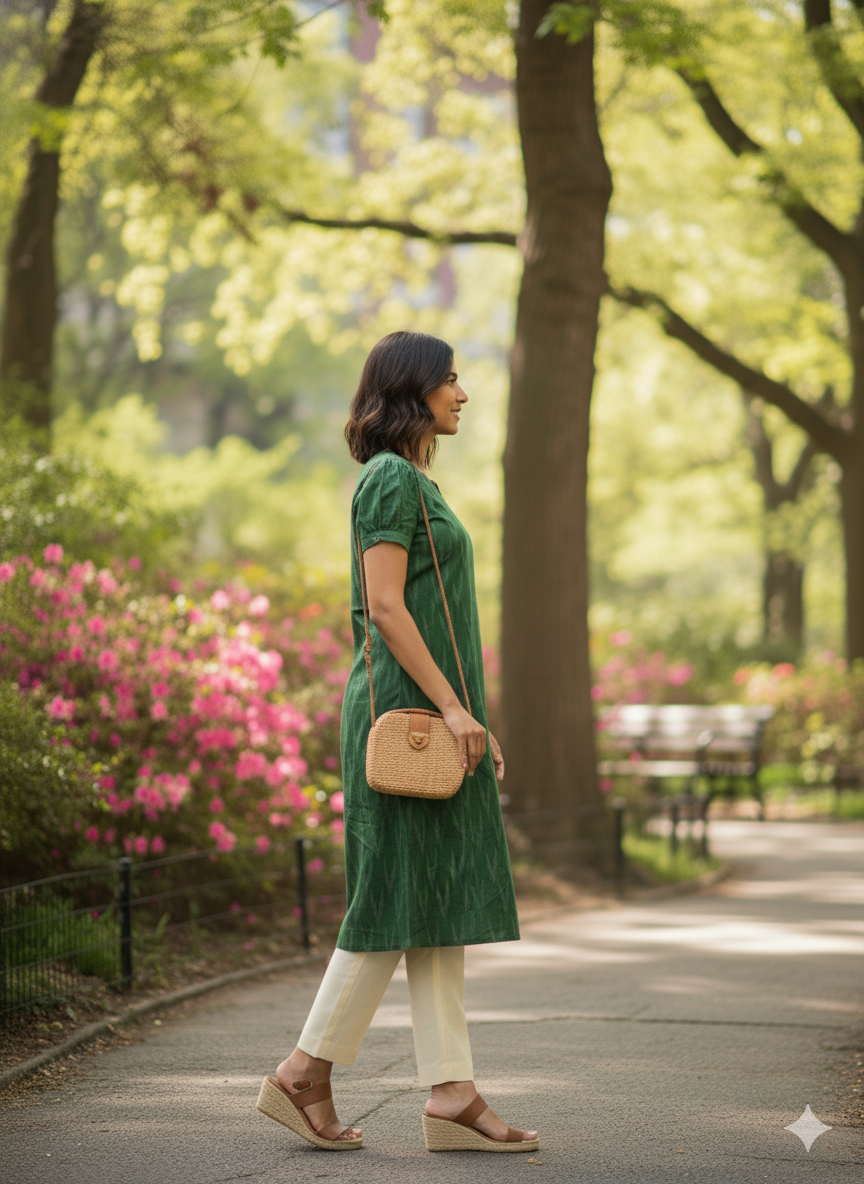 Ikkat Top & Bottom Set