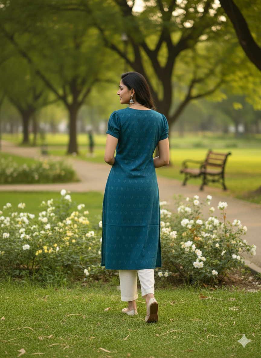 Ikkat Top & Bottom Set