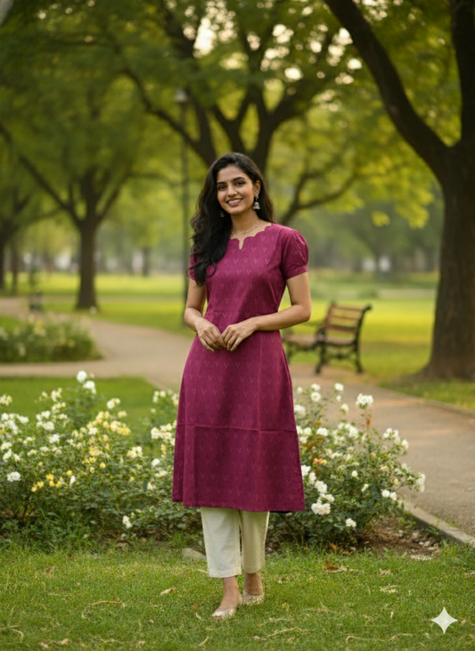 Ikkat Top & Bottom Set