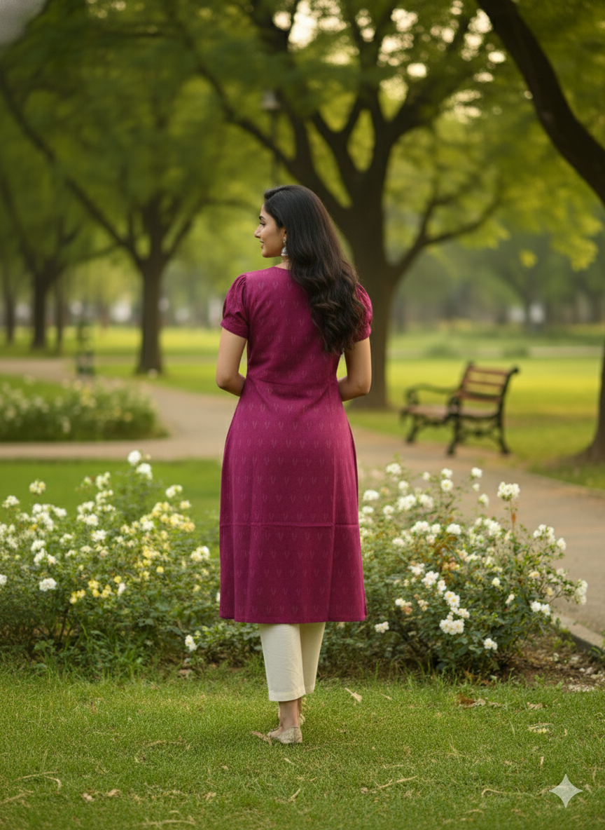 Ikkat Top & Bottom Set