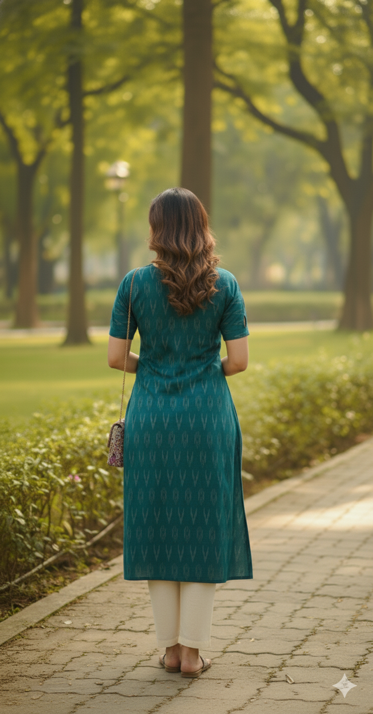 Ikkat Top & Bottom Set