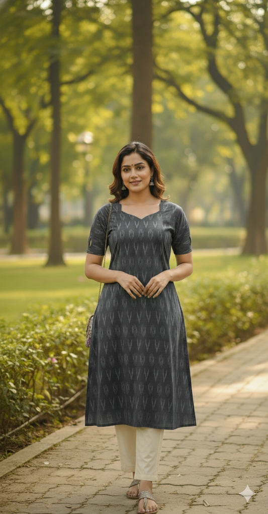 Ikkat Top & Bottom Set