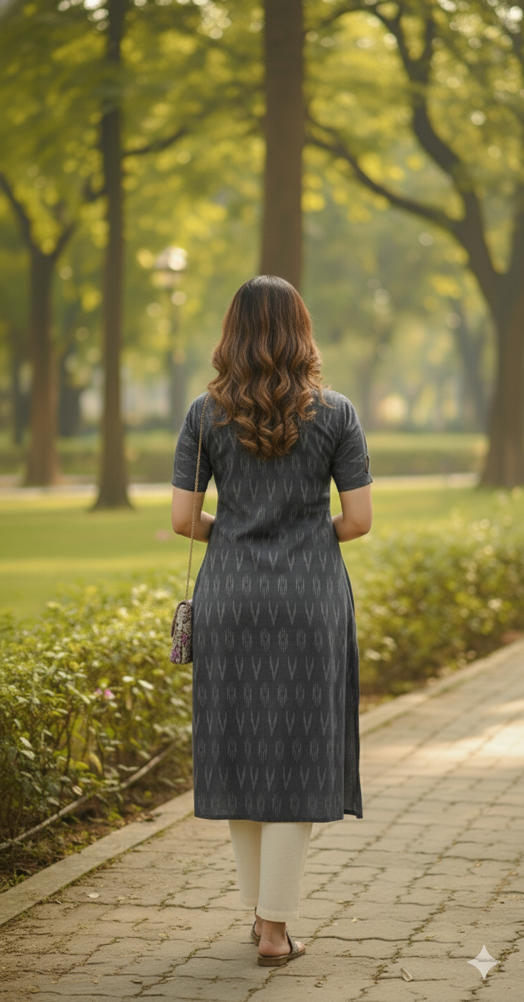 Ikkat Top & Bottom Set