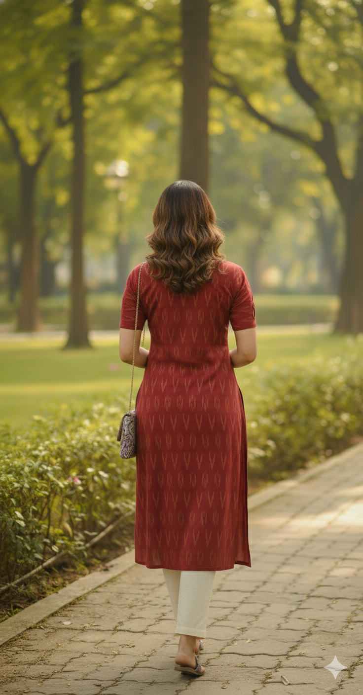 Ikkat Top & Bottom Set