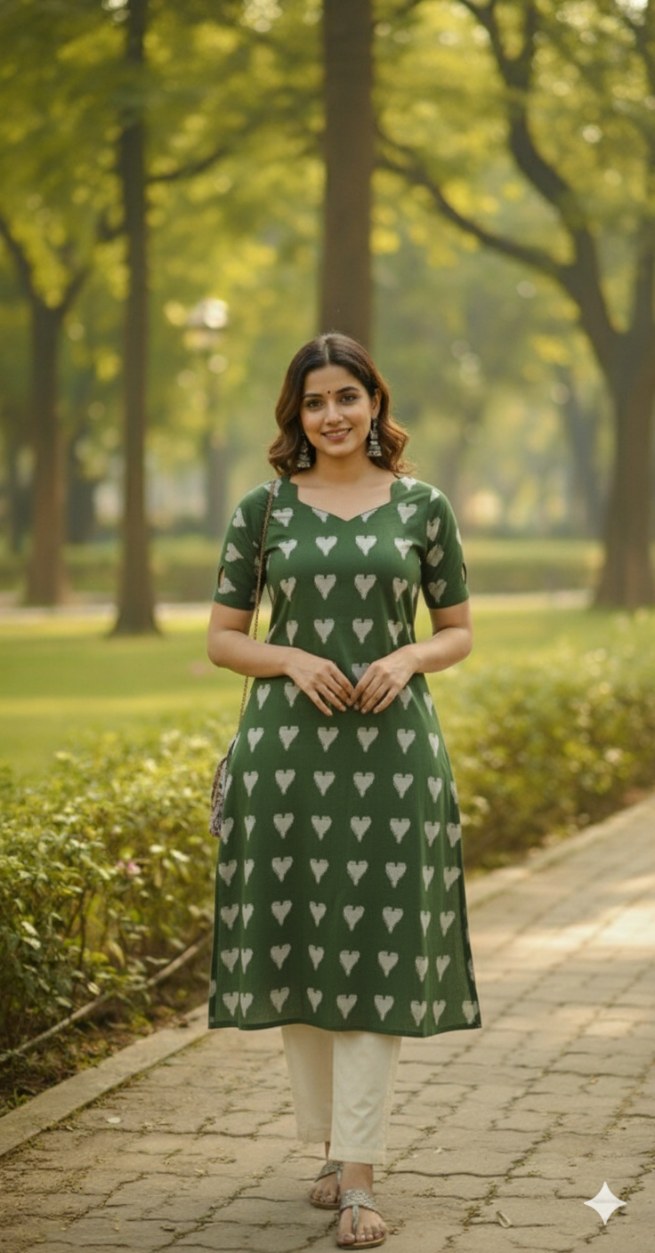 Ikkat Top & Bottom Set