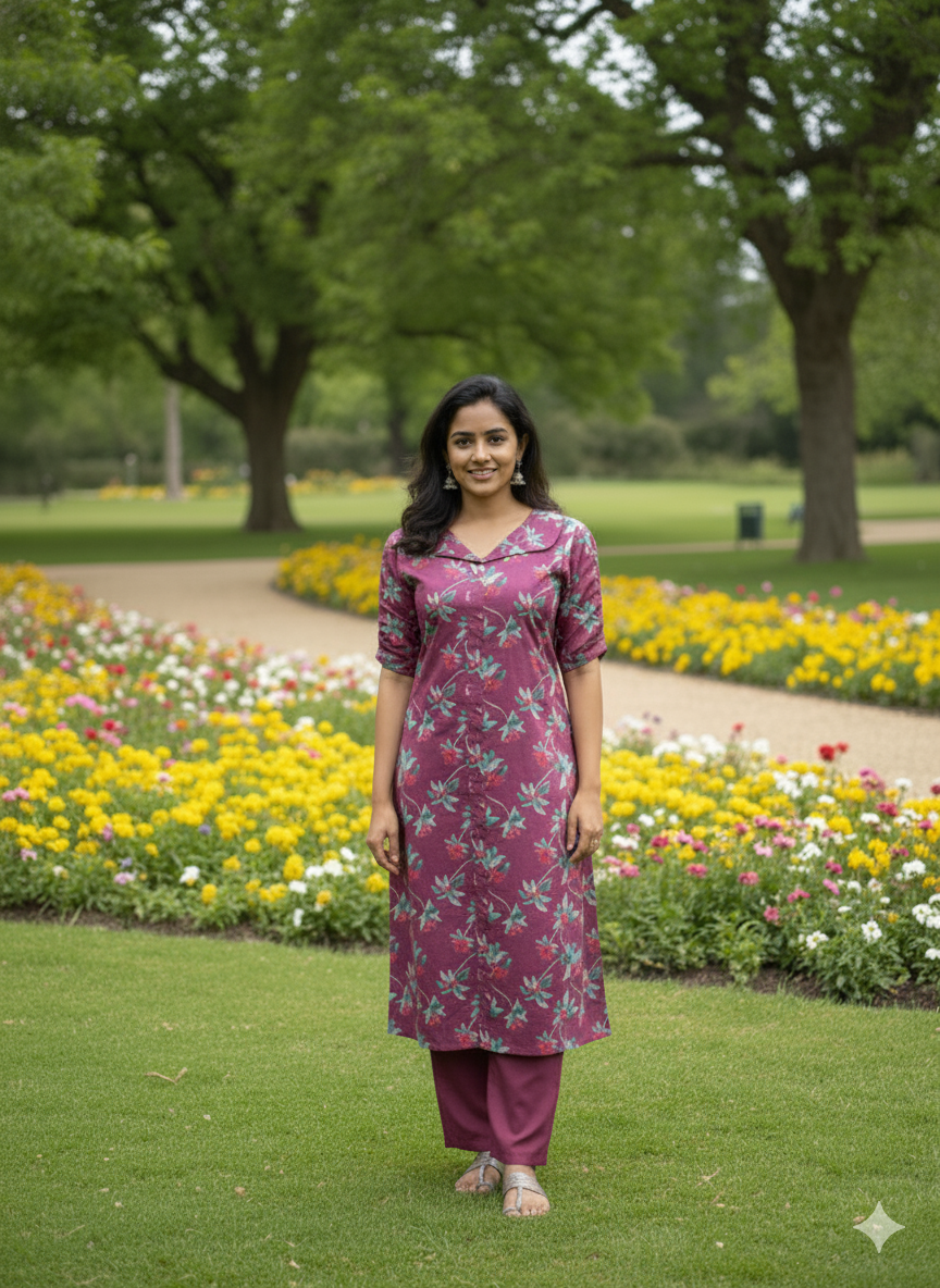 Floral Siyani Collar Set