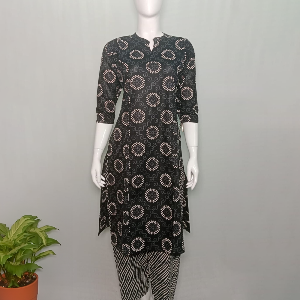 Office Wear Collar Kurti Set