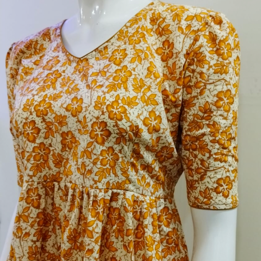 Frock Model Kurti (Puffy-Hands)