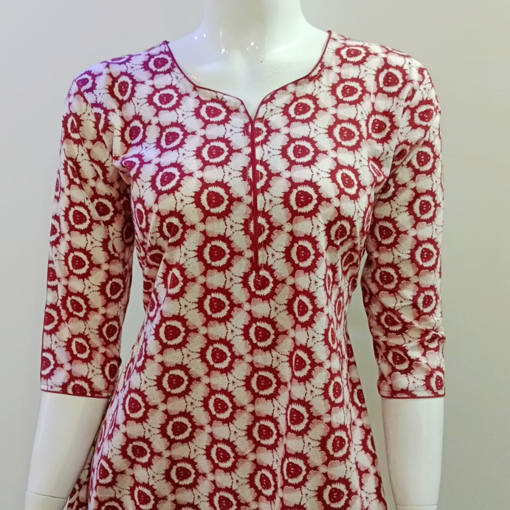 A Line Frock Kurti With Pockets