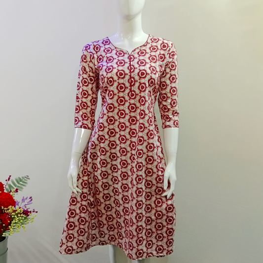 A Line Frock Kurti With Pockets