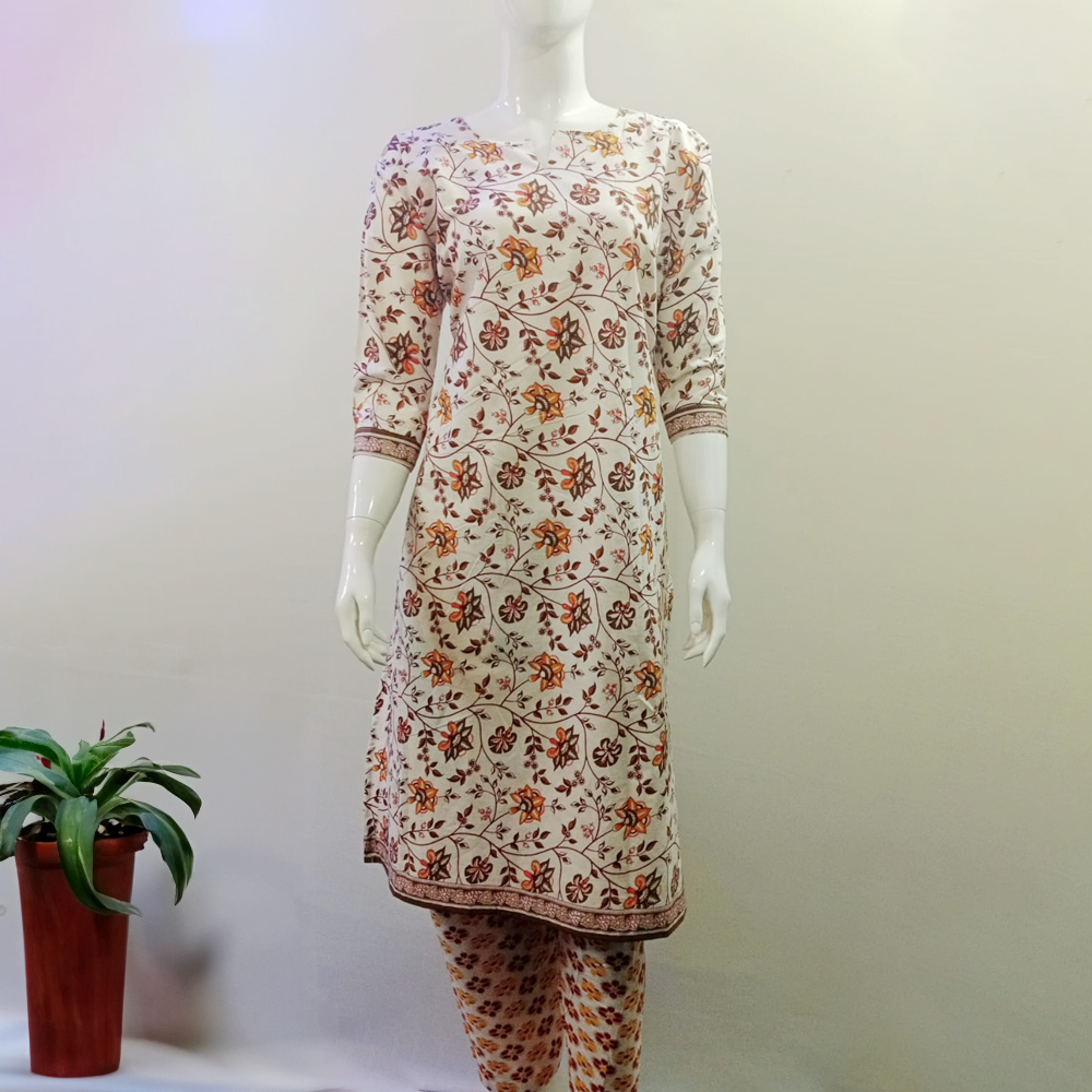 Floral Summer Comfort Kurti Set