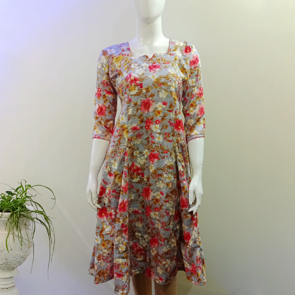 Floral Design Frock