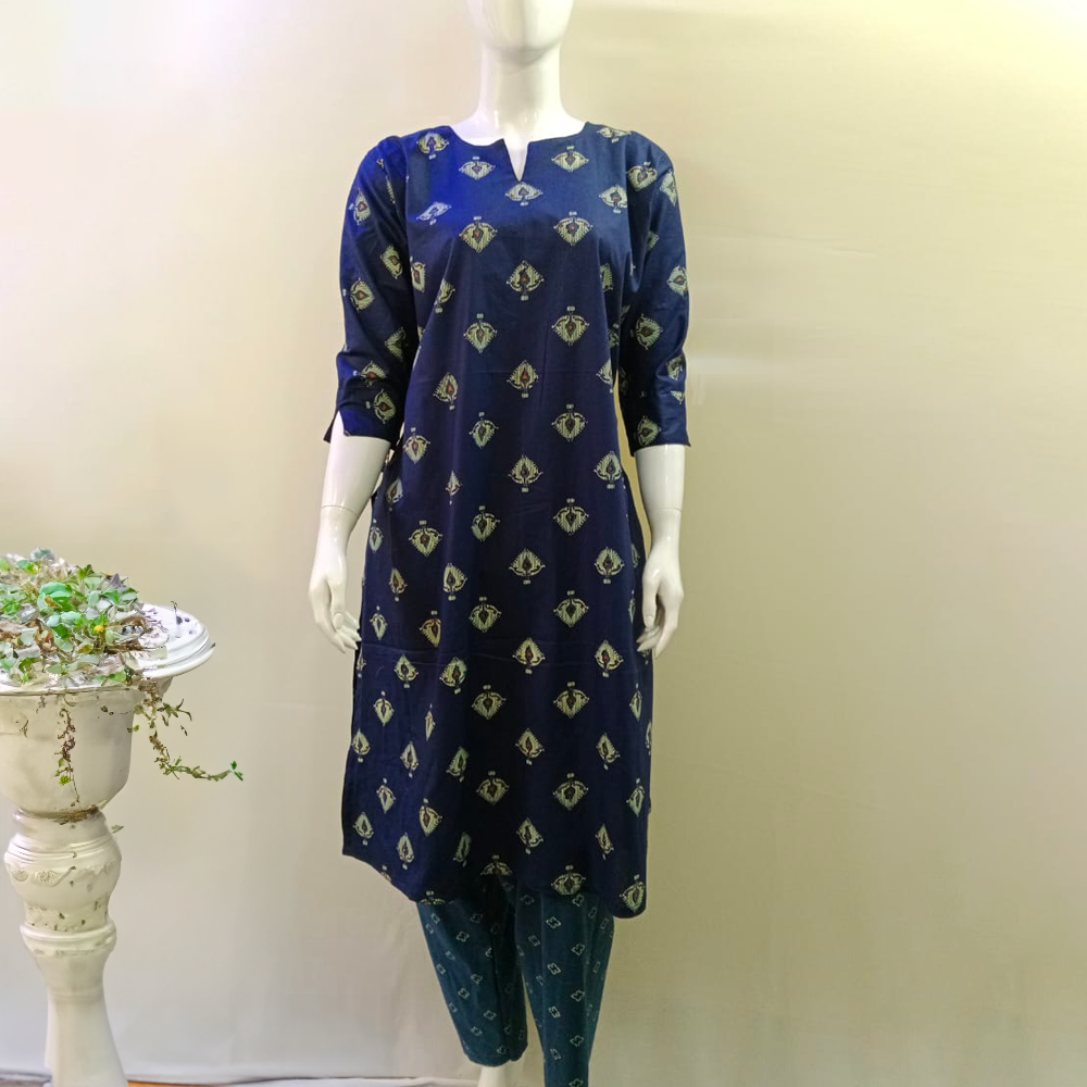 Pochampally Blue Kurti Set