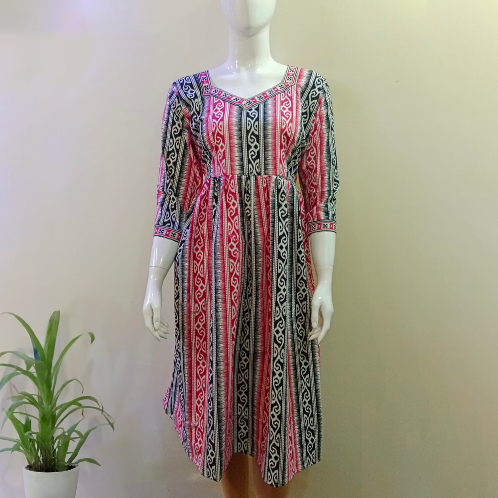 Trendy Frock Model Kurti Pure Cotton