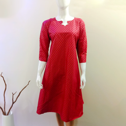 Traditional Red A Line Kurti