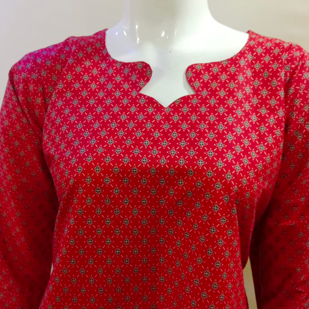 Traditional Red A Line Kurti