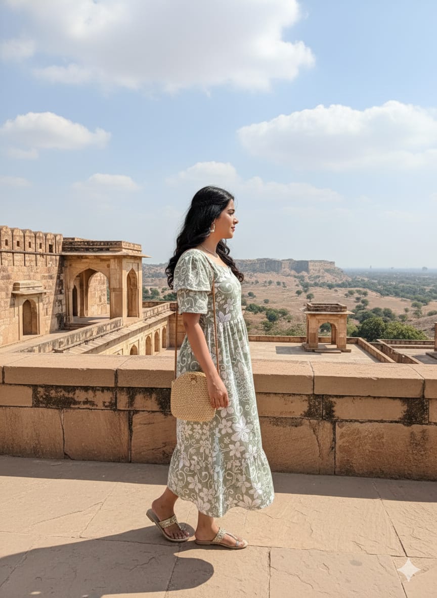 Floral Butterfly Sleeves step frocks