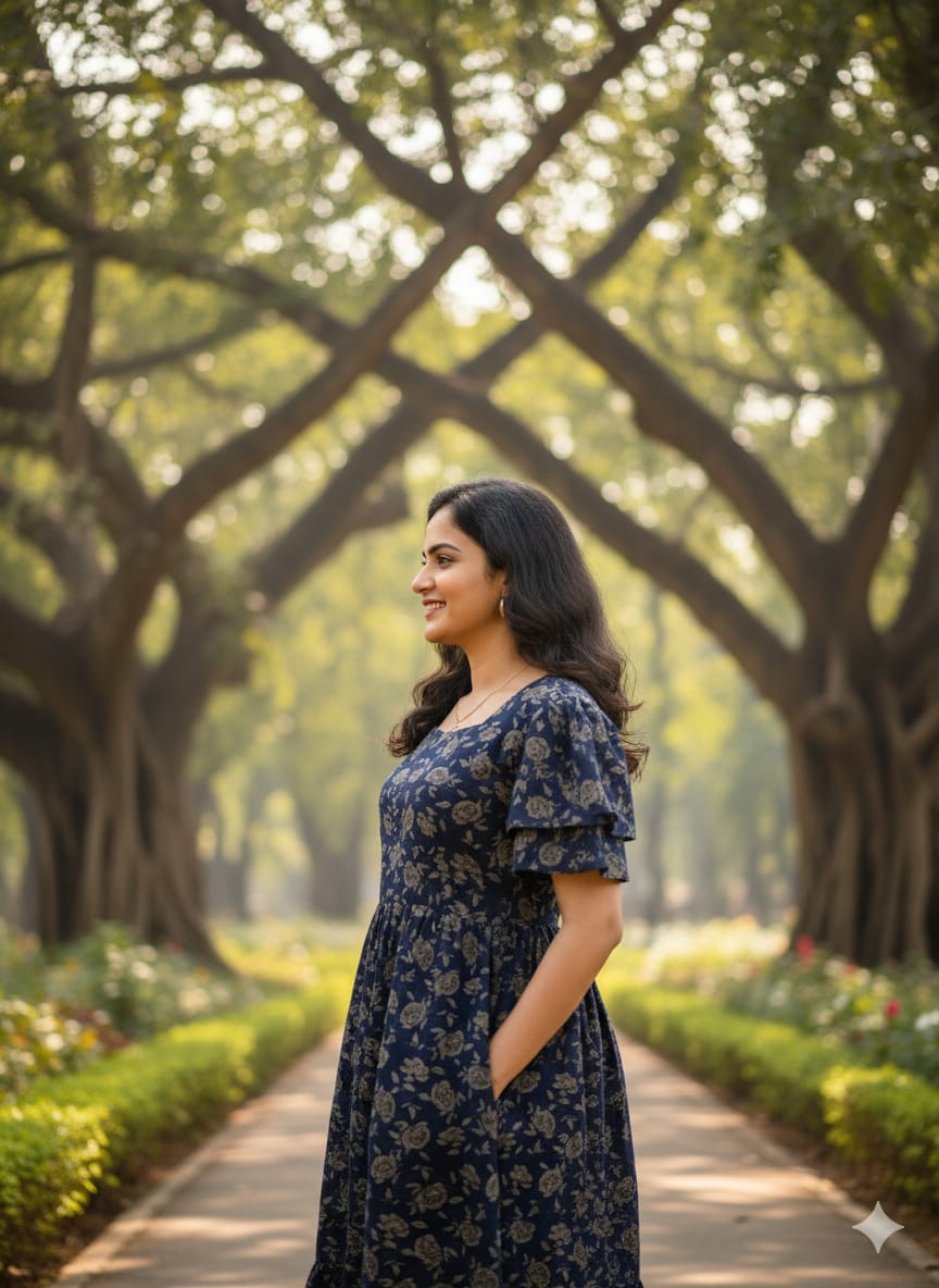 Floral Butterfly Sleeves Step Frocks