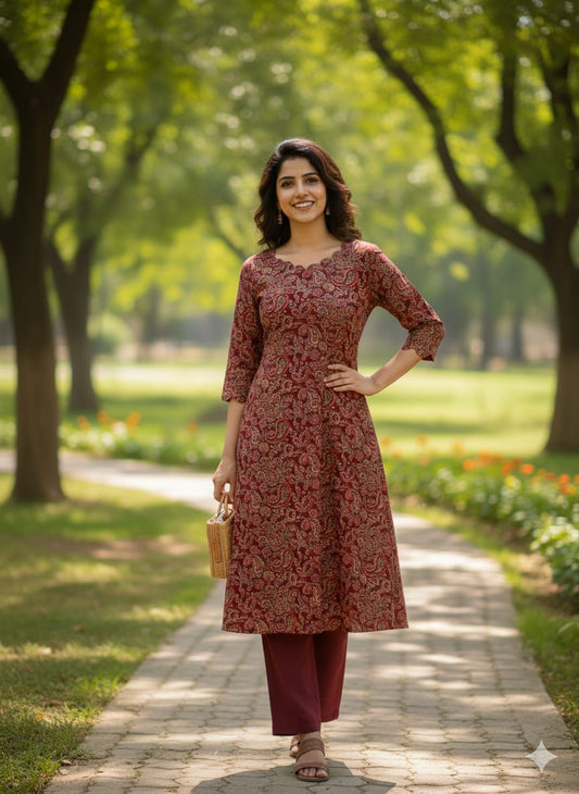 Kalamkari Prints Kurti Sets