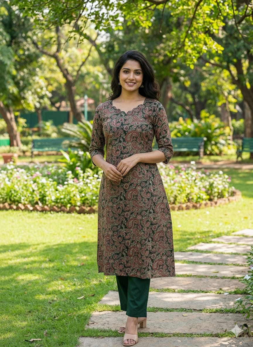 Kalamkari Prints Kurti Sets