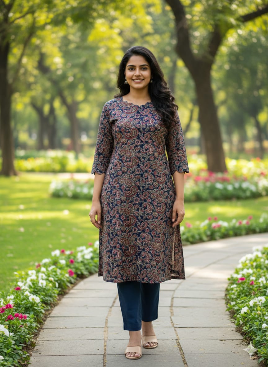 Kalamkari Prints Kurti Sets
