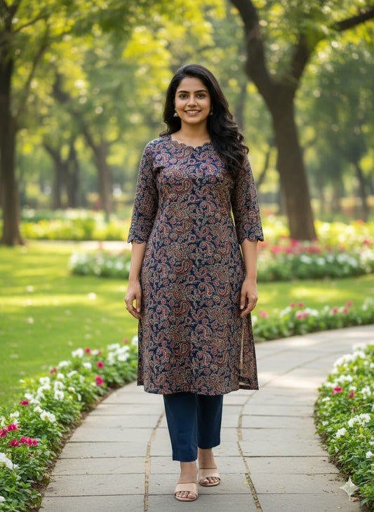 Kalamkari Prints Kurti Sets